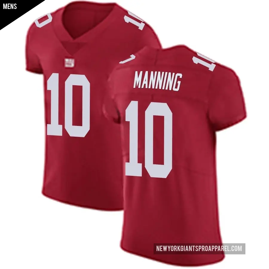 Men's New York Giants ＃10 Eli Manning Red Elite Alternate Vapor Untouchable Jersey