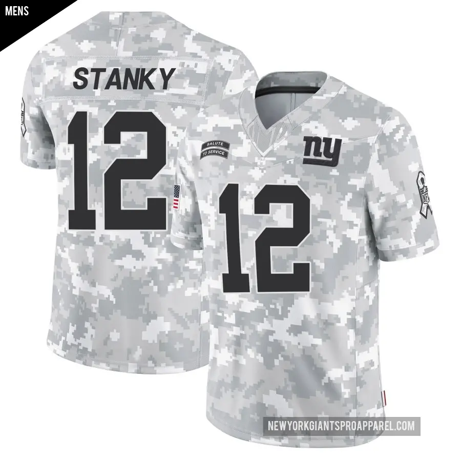 Men's New York Giants ＃12 Eddie Stanky Arctic Camo Limited 2024 Salute to Service Jersey