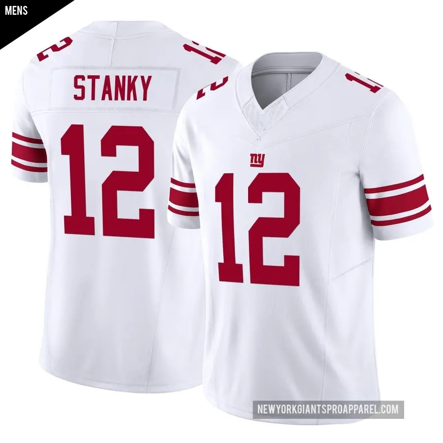 Men's New York Giants ＃12 Eddie Stanky White Limited Vapor F.U.S.E. Jersey