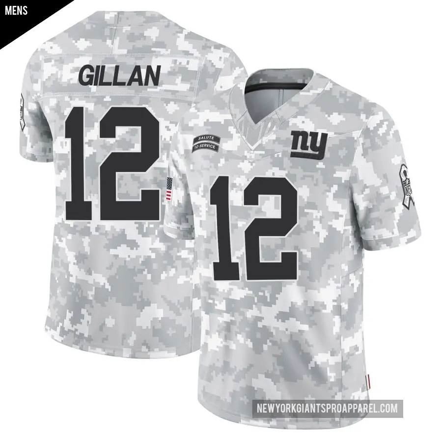 Men's New York Giants ＃12 Jamie Gillan Arctic Camo Limited 2024 Salute to Service Jersey