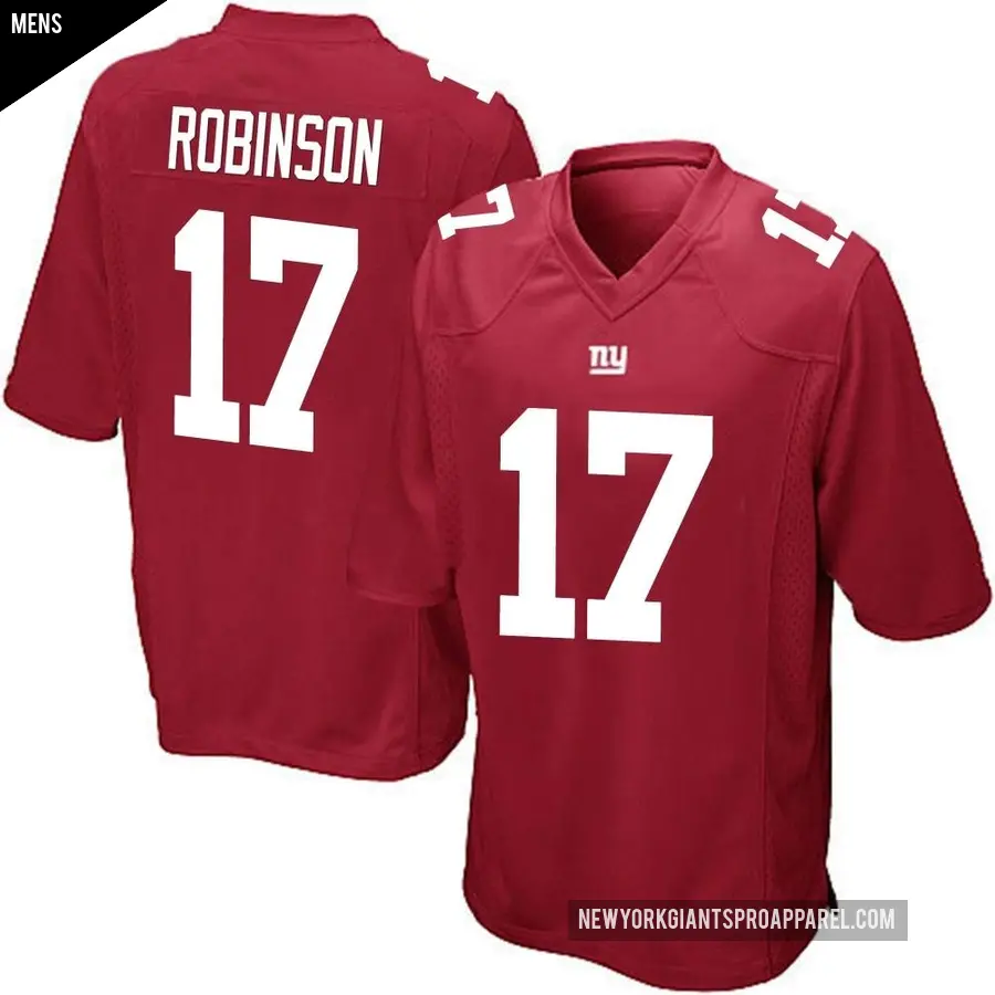 Men's New York Giants ＃17 Wan'Dale Robinson Red Game Alternate Jersey