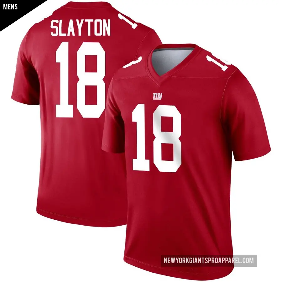 Men's New York Giants ＃18 Darius Slayton Red Legend Inverted Jersey
