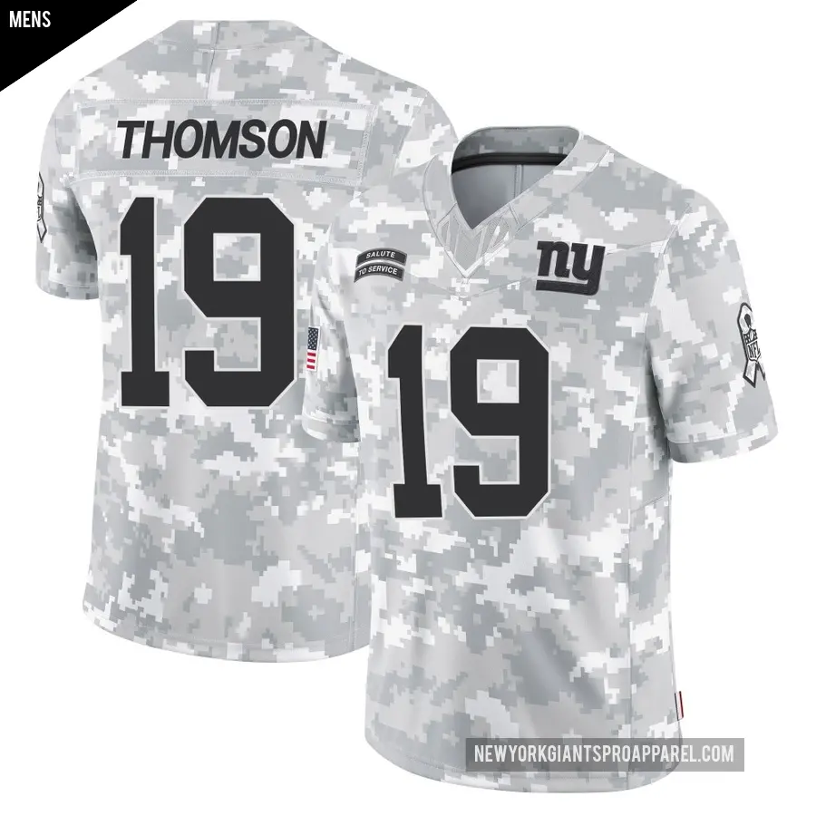 Men's New York Giants ＃19 Bobby Thomson Arctic Camo Limited 2024 Salute to Service Jersey