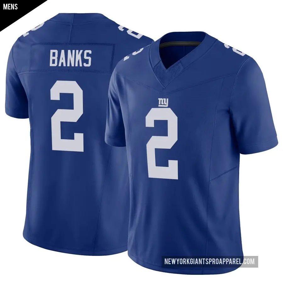 Men's New York Giants ＃2 Deonte Banks Royal Limited Vapor F.U.S.E. Jersey