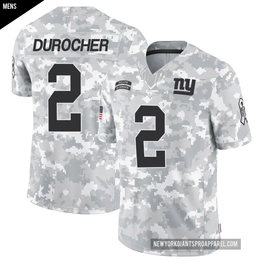 Men's New York Giants ＃2 Leo Durocher Arctic Camo Limited 2024 Salute to Service Jersey