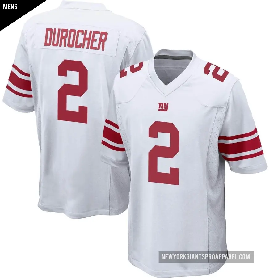 Men's New York Giants ＃2 Leo Durocher White Game Jersey