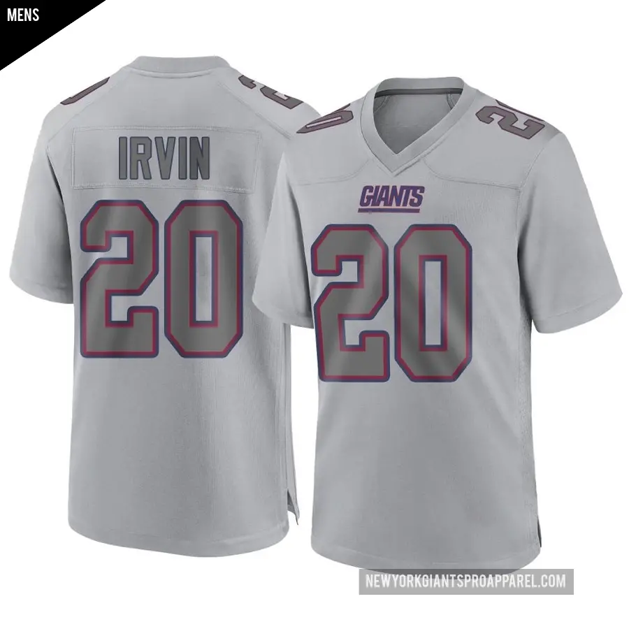 Men's New York Giants ＃20 Monte Irvin Gray Game Atmosphere Fashion Jersey