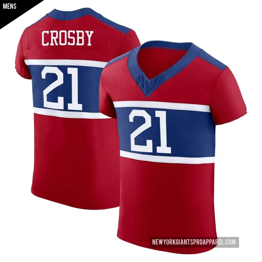 Men's New York Giants ＃21 Mason Crosby Red Elite Century Alternate Vapor F.U.S.E. Jersey