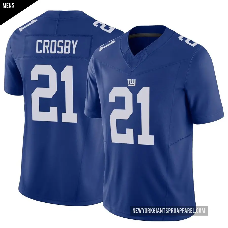 Men's New York Giants ＃21 Mason Crosby Royal Limited Vapor F.U.S.E. Jersey