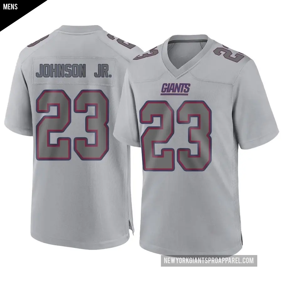 Men's New York Giants ＃23 Anthony Johnson Jr. Gray Game Atmosphere Fashion Jersey