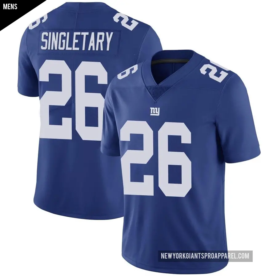 Men's New York Giants ＃26 Devin Singletary Royal Limited Team Color Vapor Untouchable Jersey