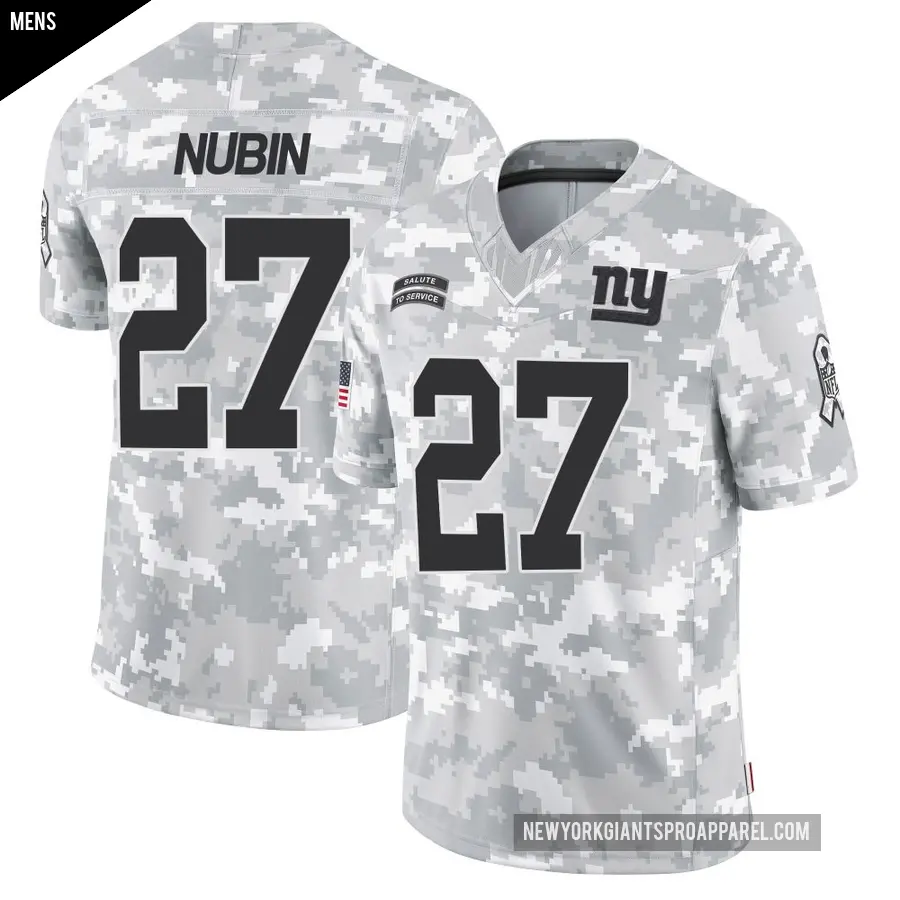 Men's New York Giants ＃27 Tyler Nubin Arctic Camo Limited 2024 Salute to Service Jersey