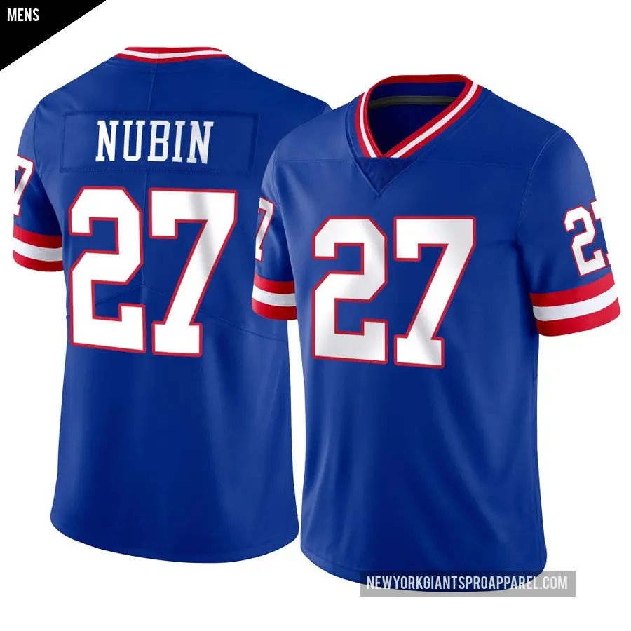 Men's New York Giants ＃27 Tyler Nubin Limited Classic Vapor Jersey