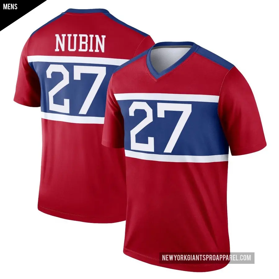 Men's New York Giants ＃27 Tyler Nubin Red Legend Century Alternate Jersey