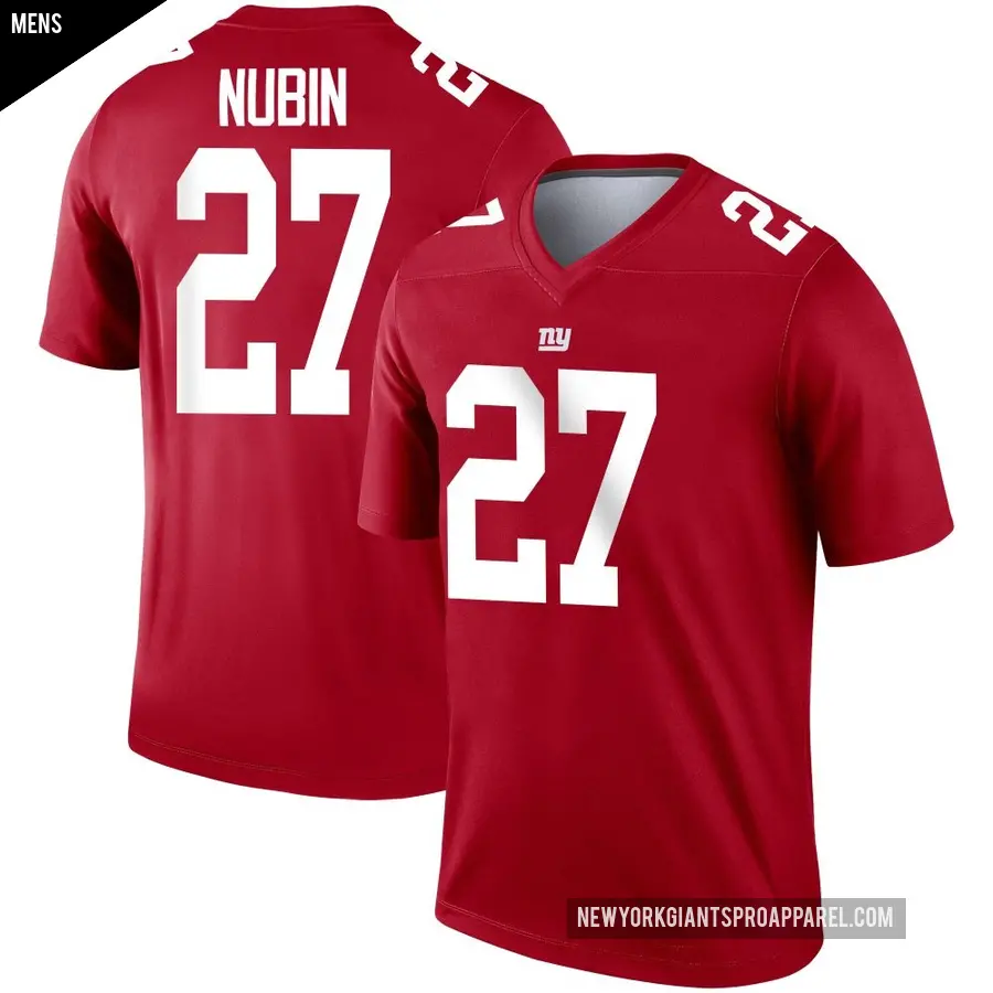 Men's New York Giants ＃27 Tyler Nubin Red Legend Inverted Jersey