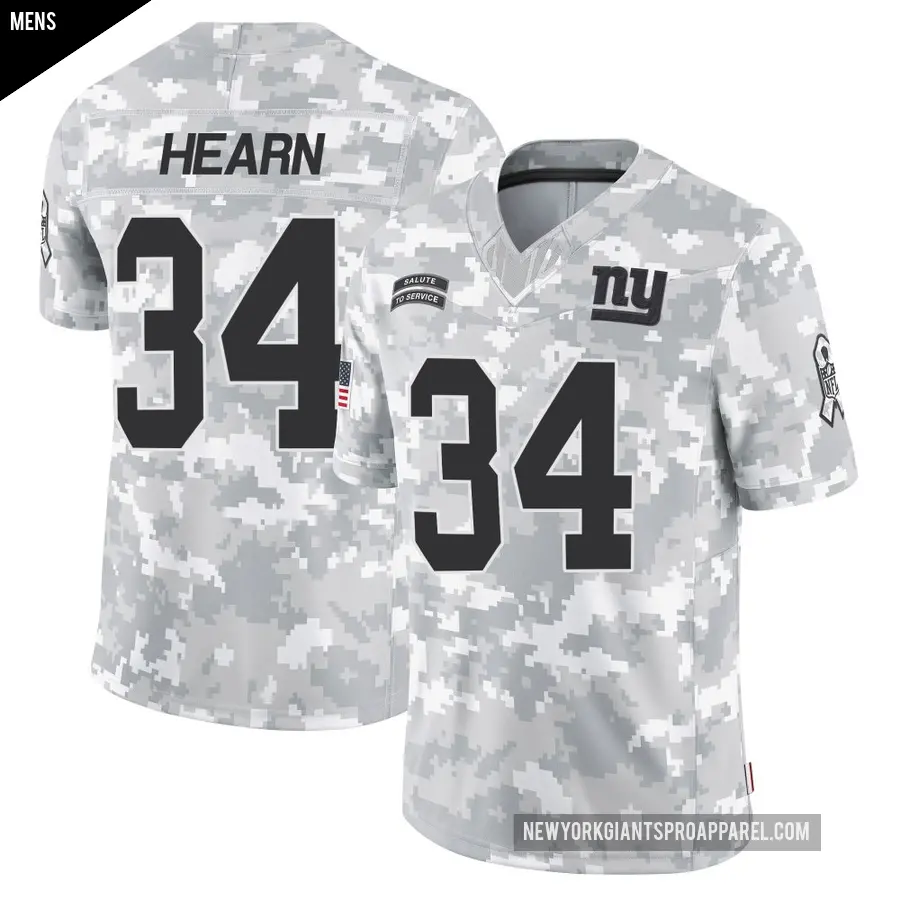 Men's New York Giants ＃34 Azizi Hearn Arctic Camo Limited 2024 Salute to Service Jersey