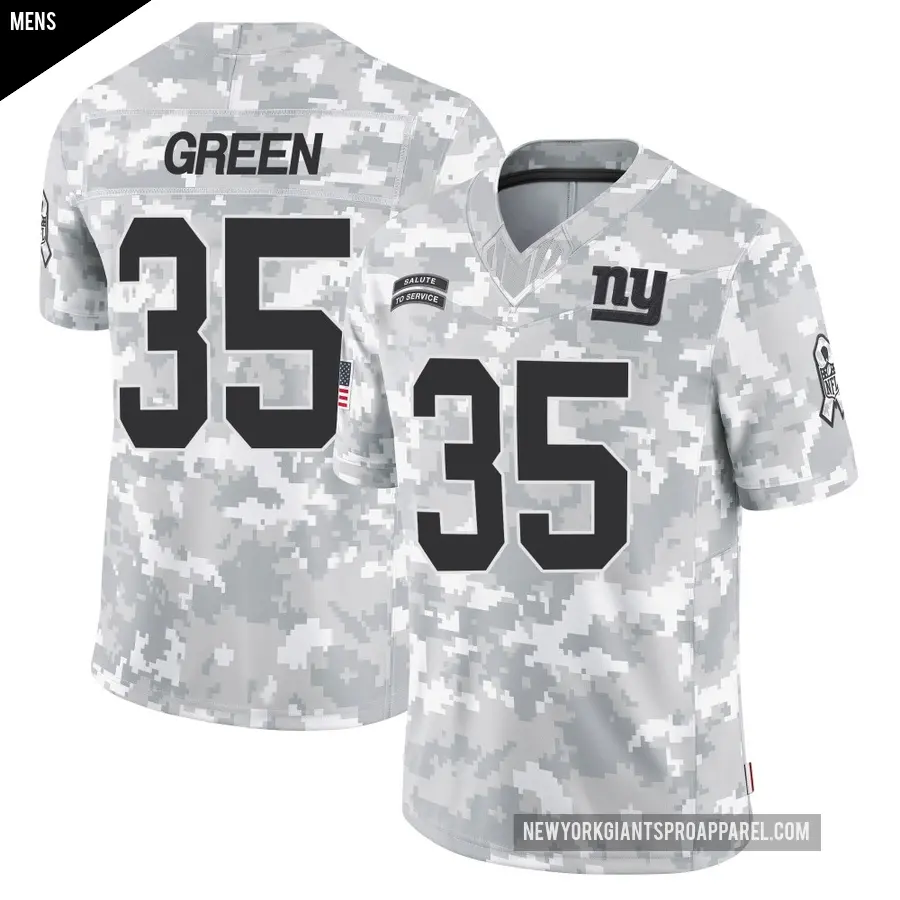 Men's New York Giants ＃35 Art Green Arctic Camo Limited 2024 Salute to Service Jersey