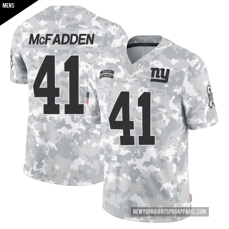 Men's New York Giants ＃41 Micah McFadden Arctic Camo Limited 2024 Salute to Service Jersey