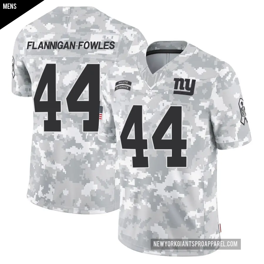 Men's New York Giants ＃44 Demetrius Flannigan-Fowles Arctic Camo Limited 2024 Salute to Service Jersey
