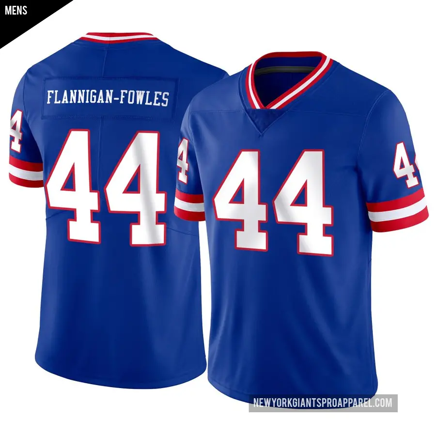 Men's New York Giants ＃44 Demetrius Flannigan-Fowles Limited Classic Vapor Jersey