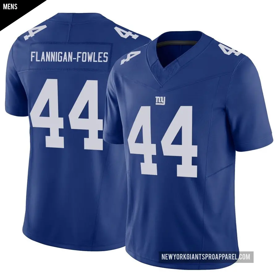 Men's New York Giants ＃44 Demetrius Flannigan-Fowles Royal Limited Vapor F.U.S.E. Jersey