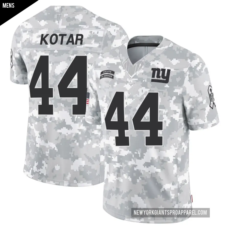 Men's New York Giants ＃44 Doug Kotar Arctic Camo Limited 2024 Salute to Service Jersey