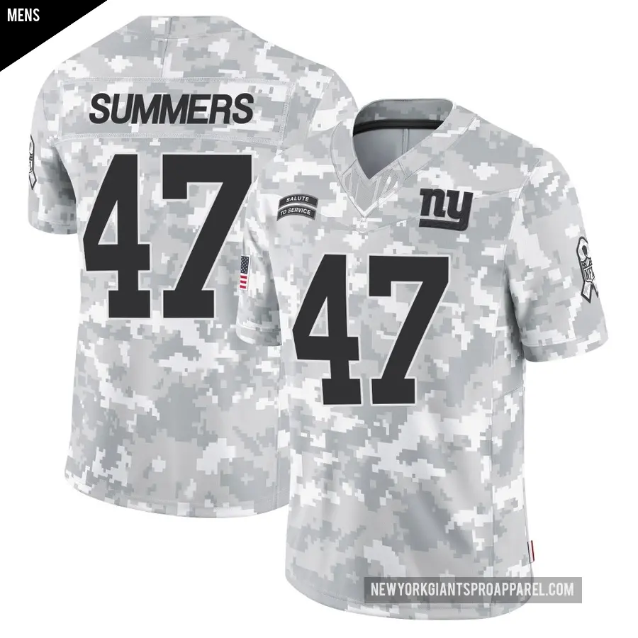 Men's New York Giants ＃47 Ty Summers Arctic Camo Limited 2024 Salute to Service Jersey
