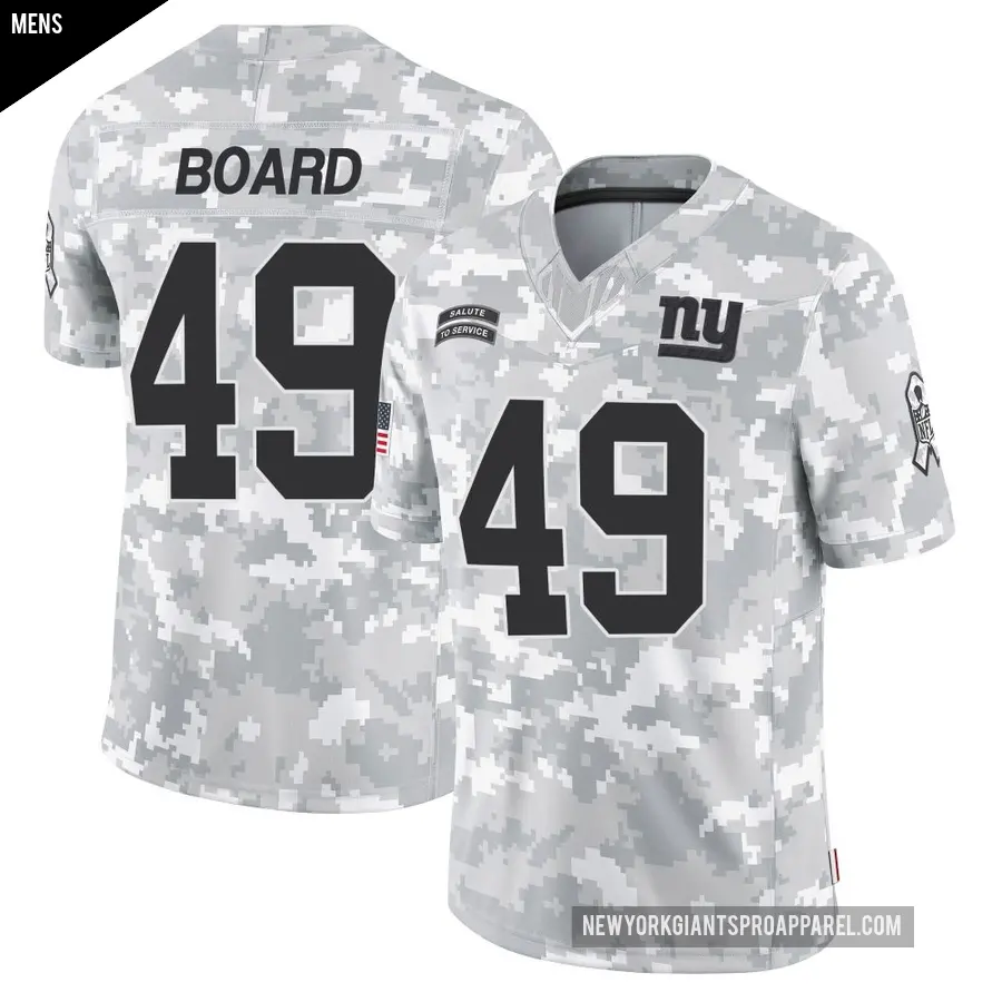 Men's New York Giants ＃49 Chris Board Arctic Camo Limited 2024 Salute to Service Jersey