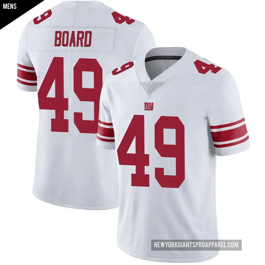 Men's New York Giants ＃49 Chris Board White Limited Vapor Untouchable Jersey