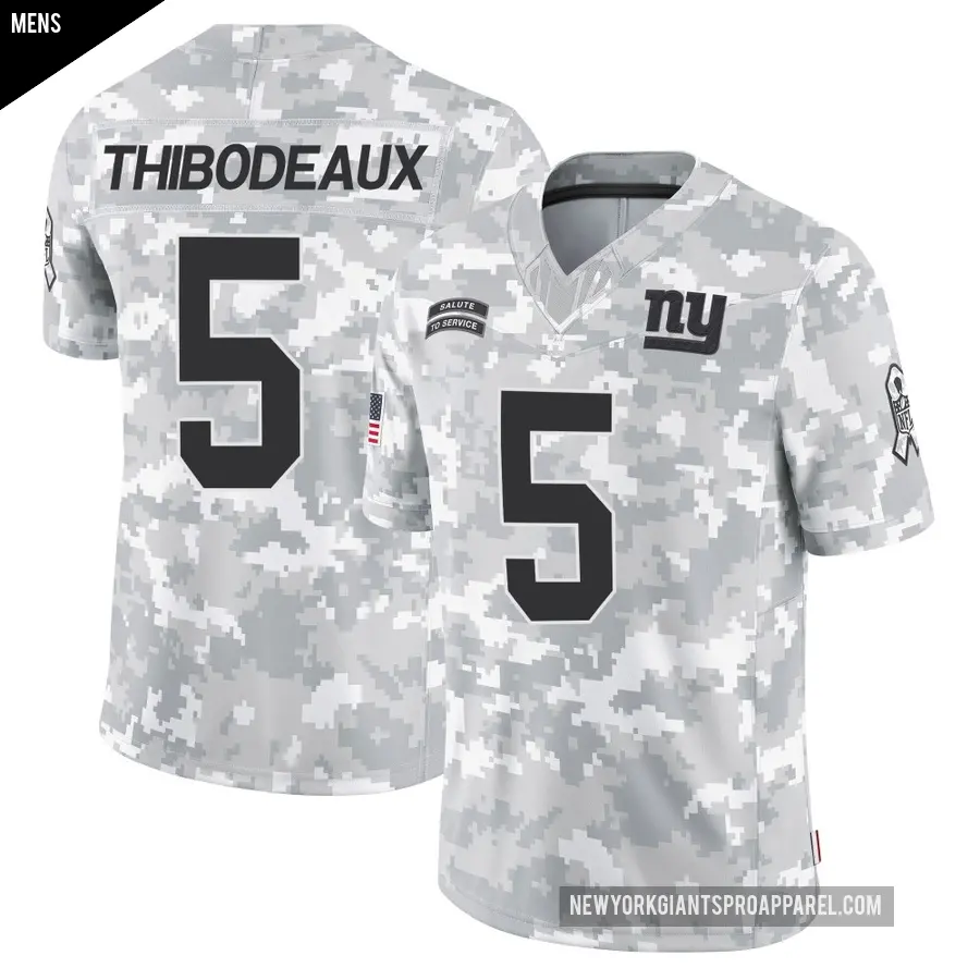 Men's New York Giants ＃5 Kayvon Thibodeaux Arctic Camo Limited 2024 Salute to Service Jersey