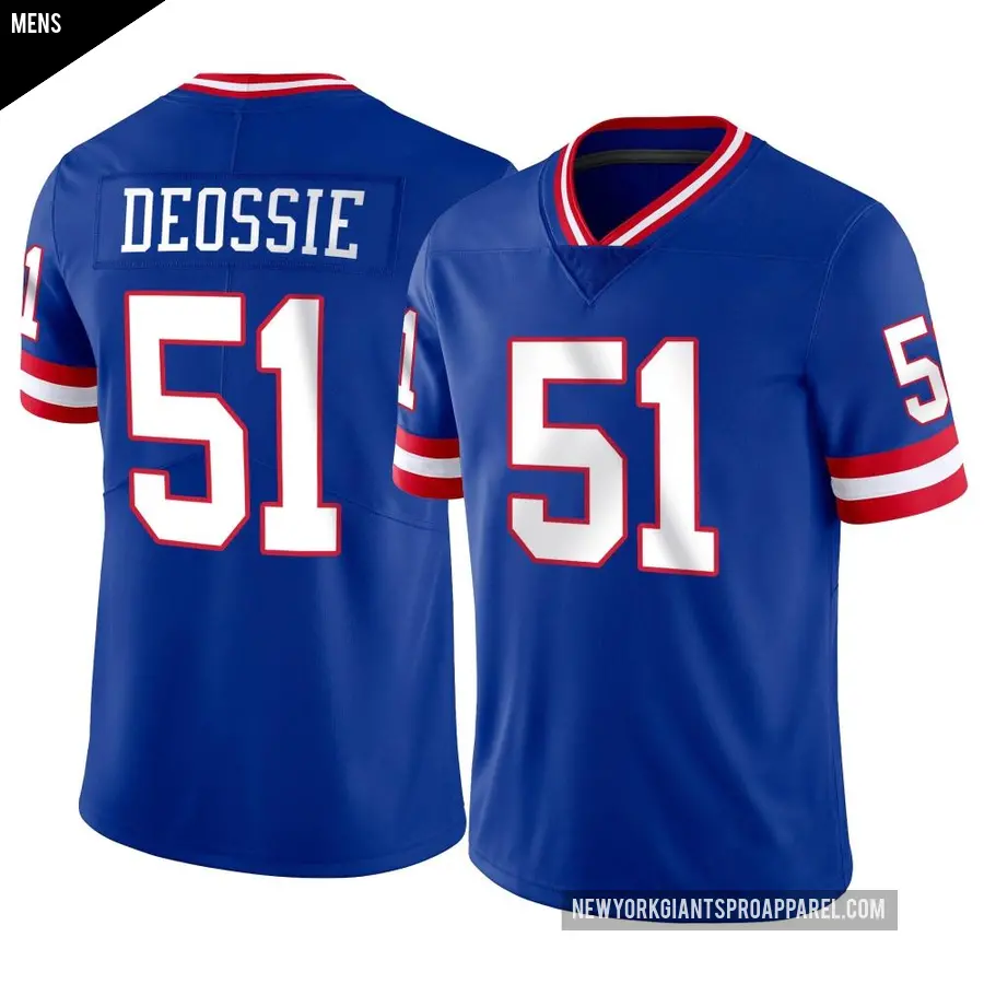 Men's New York Giants ＃51 Zak DeOssie Limited Classic Vapor Jersey