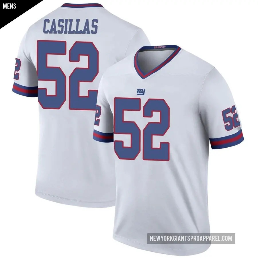 Men's New York Giants ＃52 Jonathan Casillas White Legend Color Rush Jersey