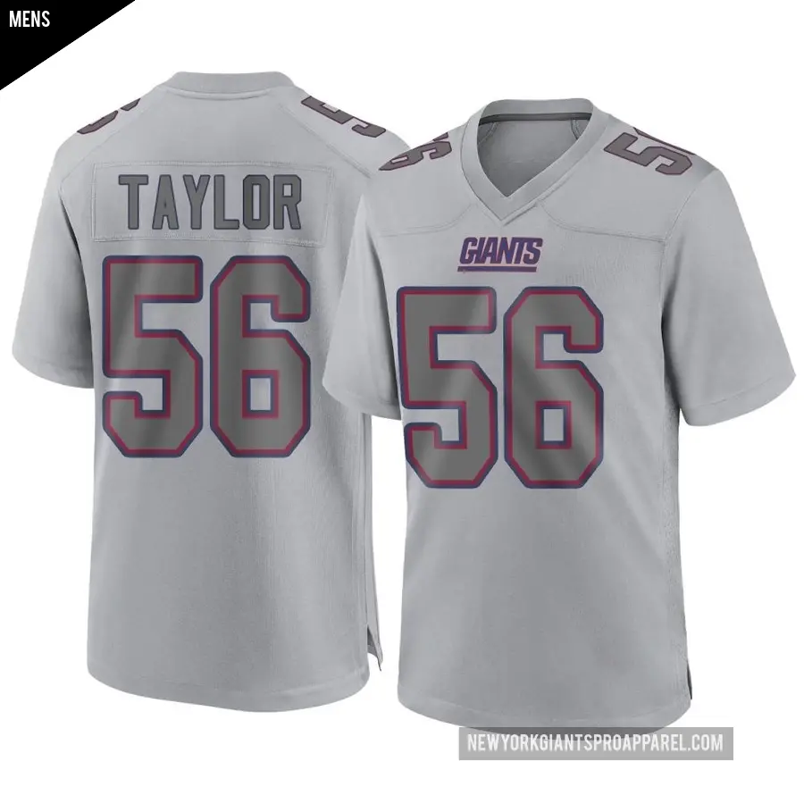 Men's New York Giants ＃56 Lawrence Taylor Gray Game Atmosphere Fashion Jersey