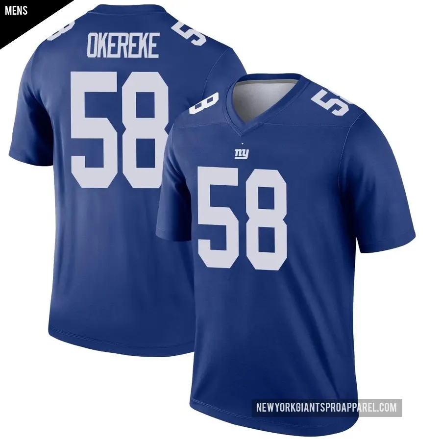 Men's New York Giants ＃58 Bobby Okereke Royal Legend Jersey