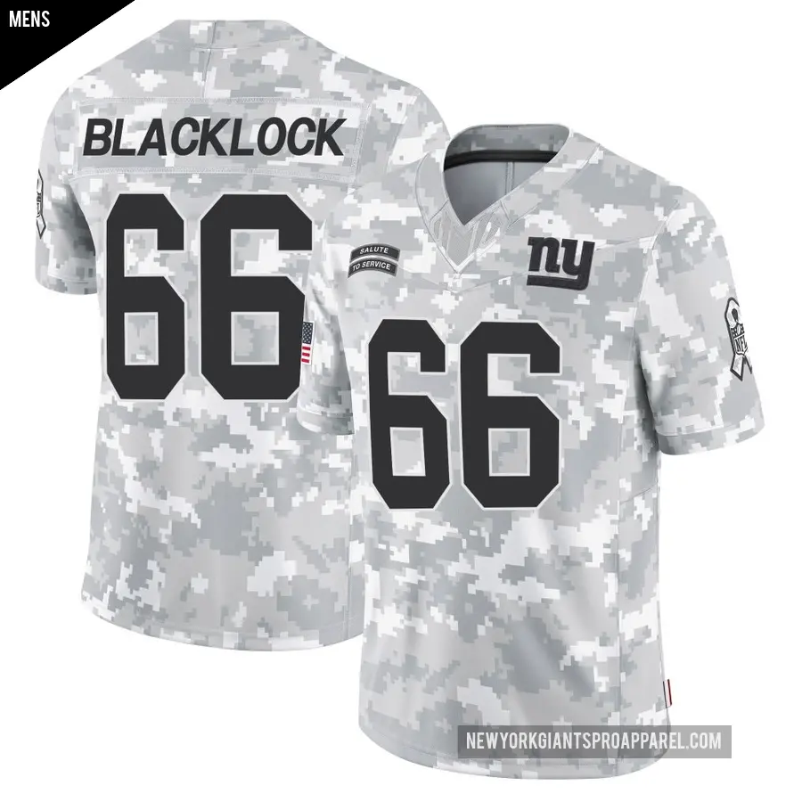 Men's New York Giants ＃66 Ross Blacklock Arctic Camo Limited 2024 Salute to Service Jersey