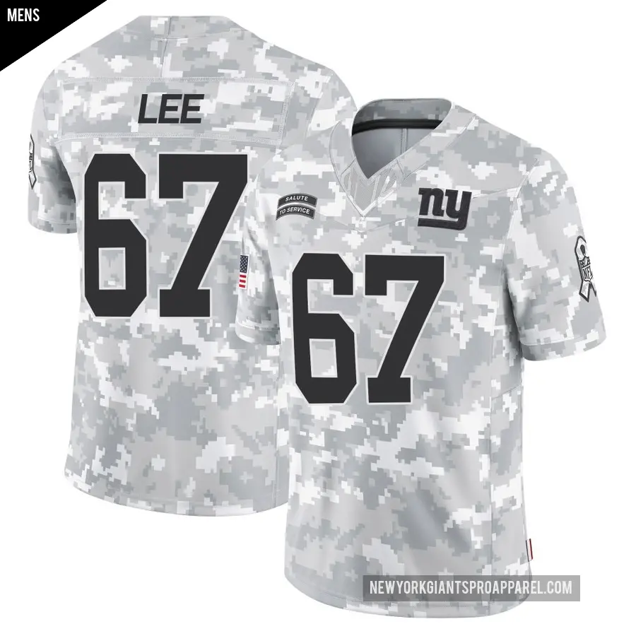 Men's New York Giants ＃67 Ricky Lee Arctic Camo Limited 2024 Salute to Service Jersey