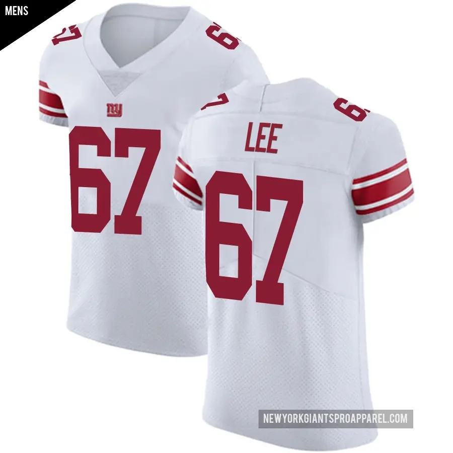 Men's New York Giants ＃67 Ricky Lee White Elite Vapor Untouchable Jersey