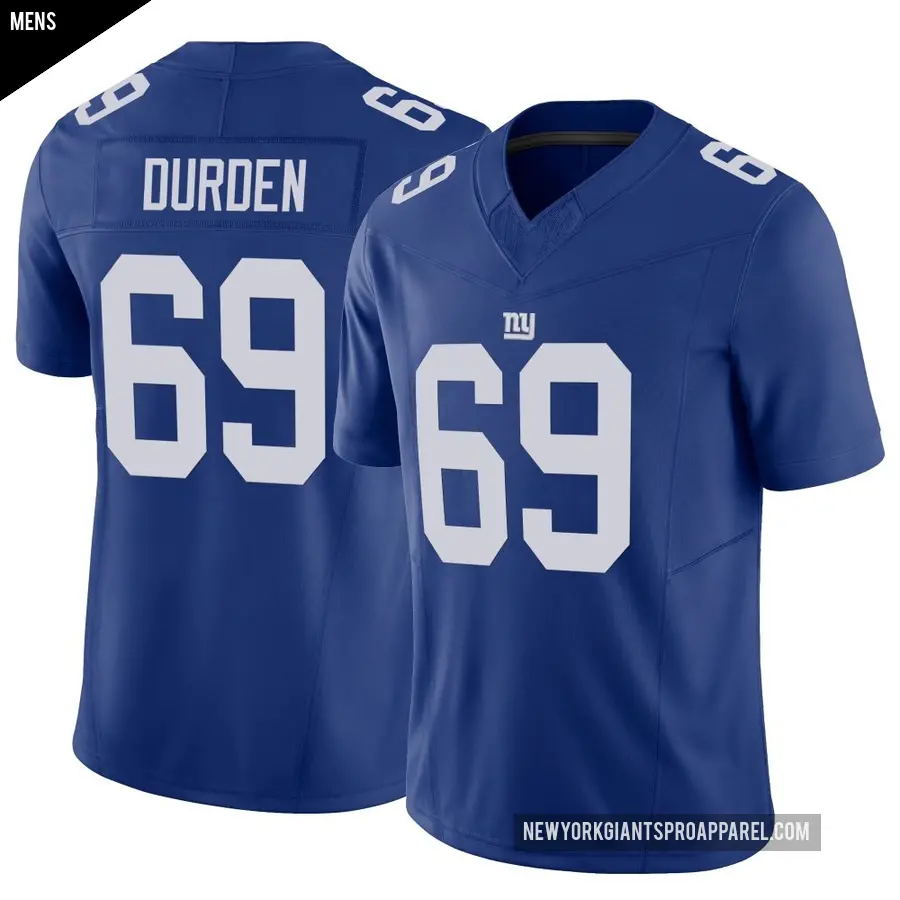 Men's New York Giants ＃69 Cory Durden Royal Limited Vapor F.U.S.E. Jersey