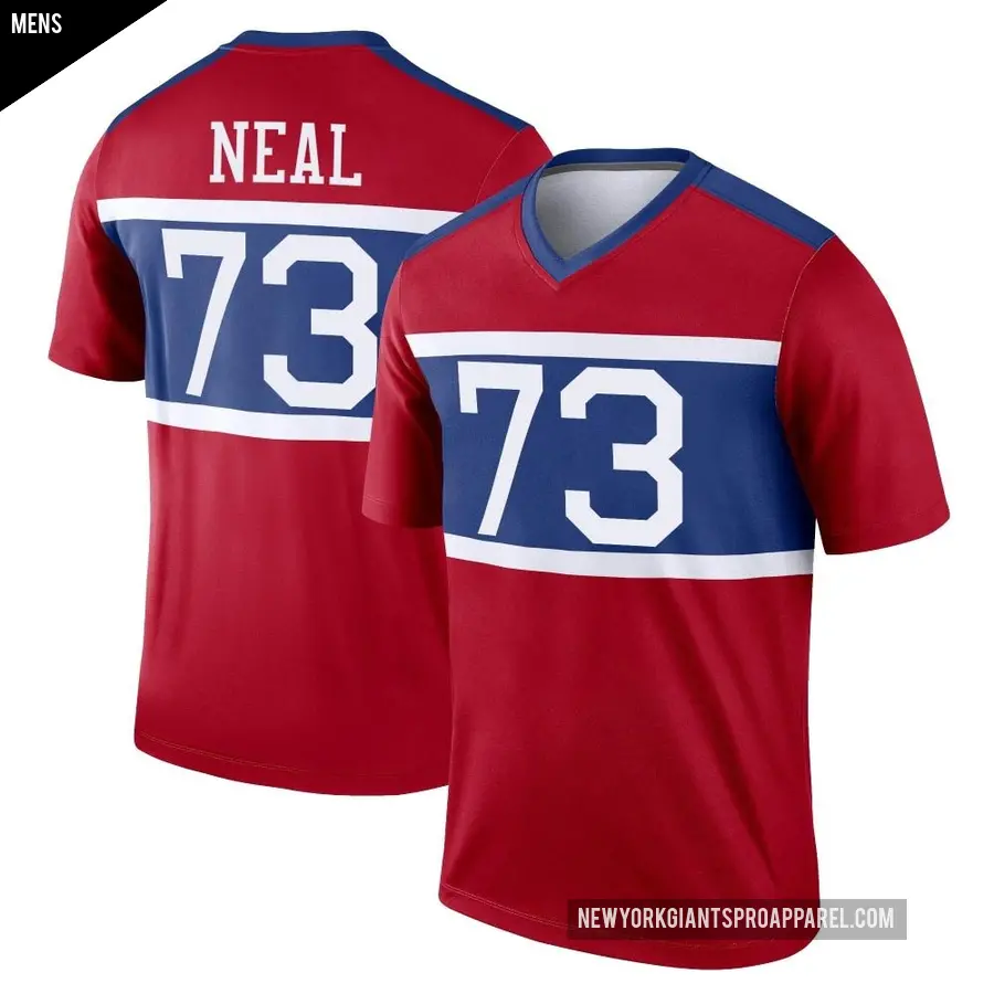 Men's New York Giants ＃73 Evan Neal Red Legend Century Alternate Jersey
