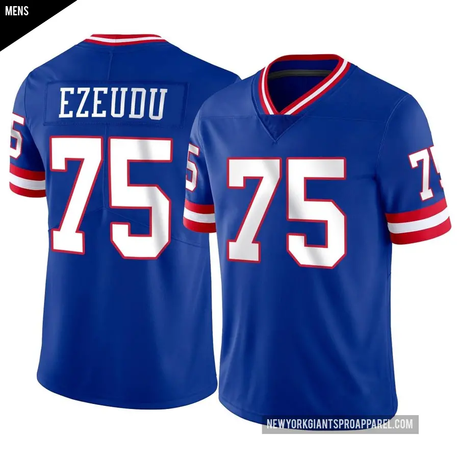Men's New York Giants ＃75 Joshua Ezeudu Limited Classic Vapor Jersey