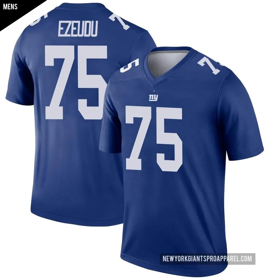 Men's New York Giants ＃75 Joshua Ezeudu Royal Legend Jersey