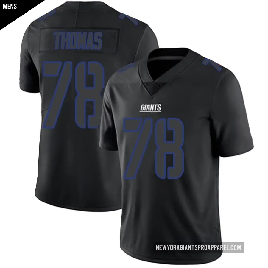 Men's New York Giants ＃78 Andrew Thomas Black Impact Limited Jersey