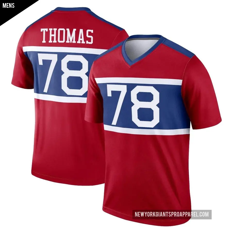 Men's New York Giants ＃78 Andrew Thomas Red Legend Century Alternate Jersey