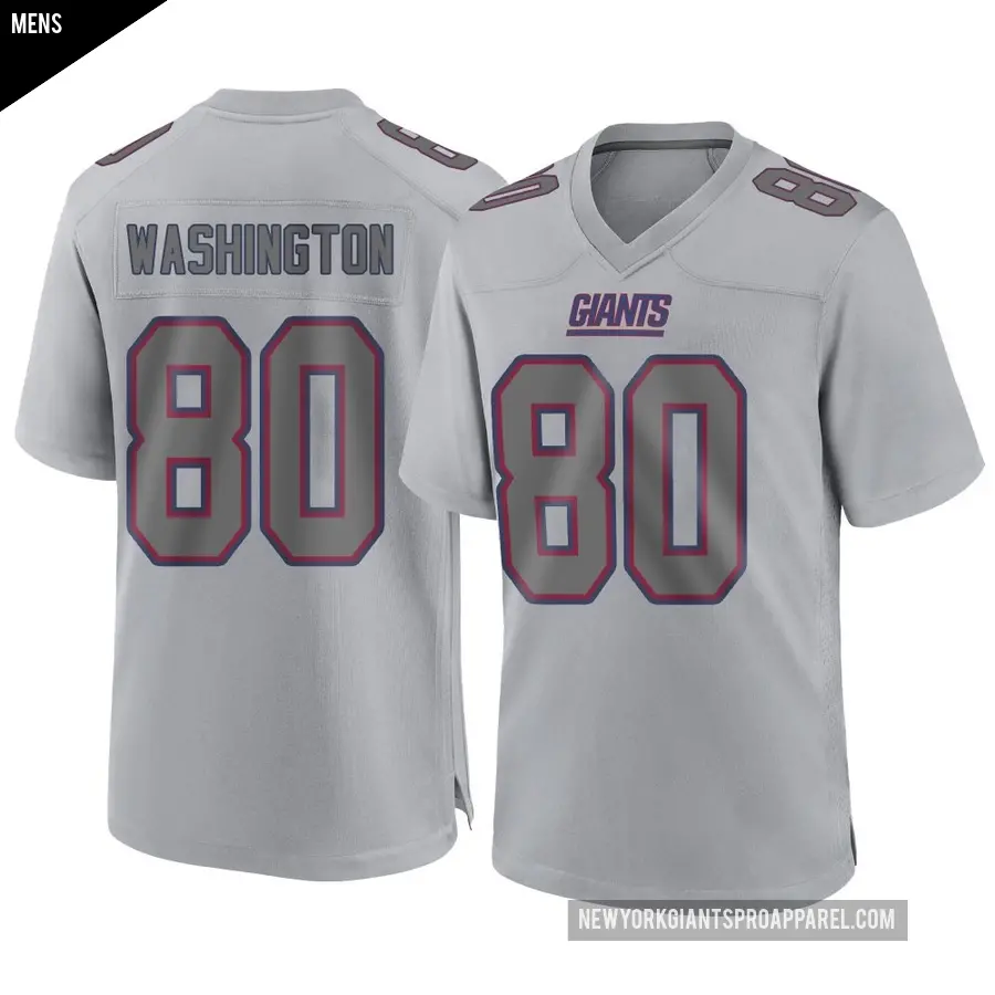 Men's New York Giants ＃80 Montrell Washington Gray Game Atmosphere Fashion Jersey