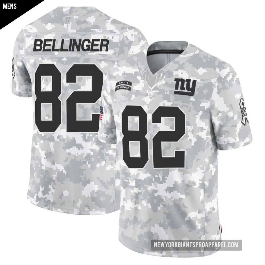 Men's New York Giants ＃82 Daniel Bellinger Arctic Camo Limited 2024 Salute to Service Jersey