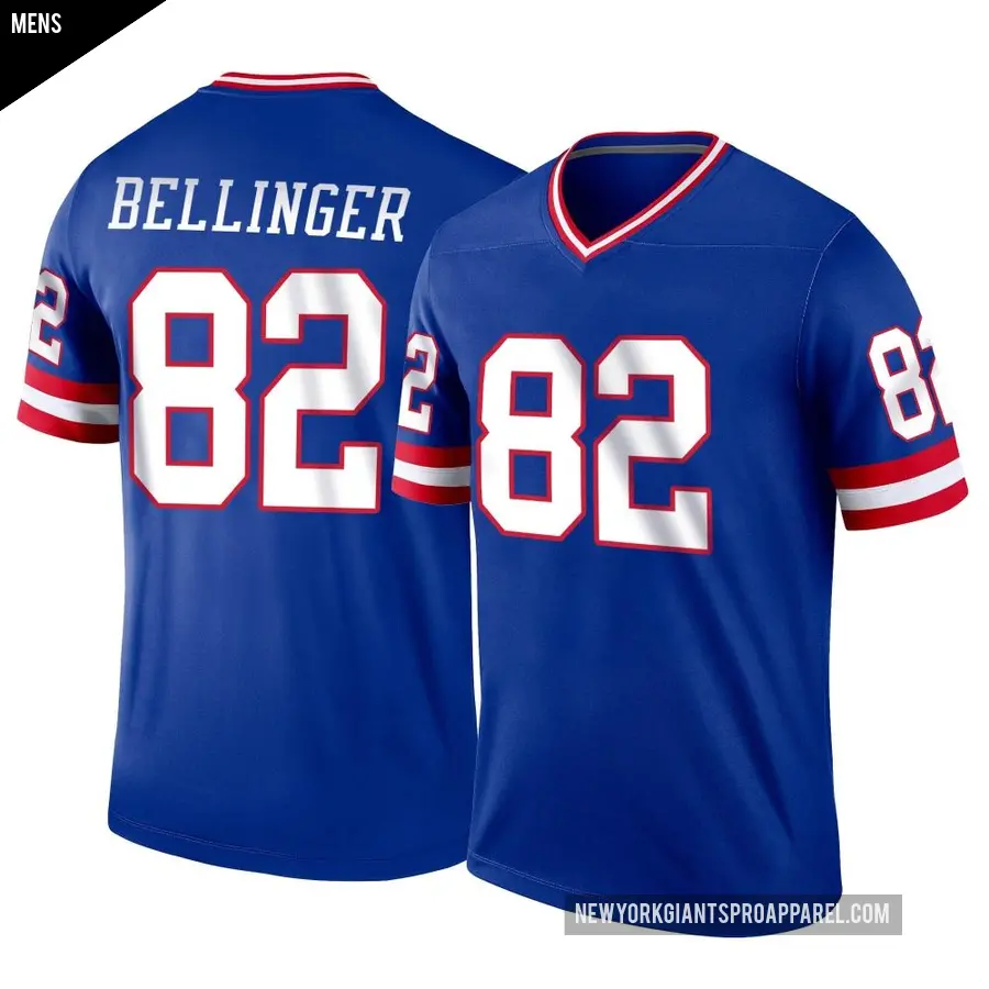 Men's New York Giants ＃82 Daniel Bellinger Royal Legend Classic Jersey
