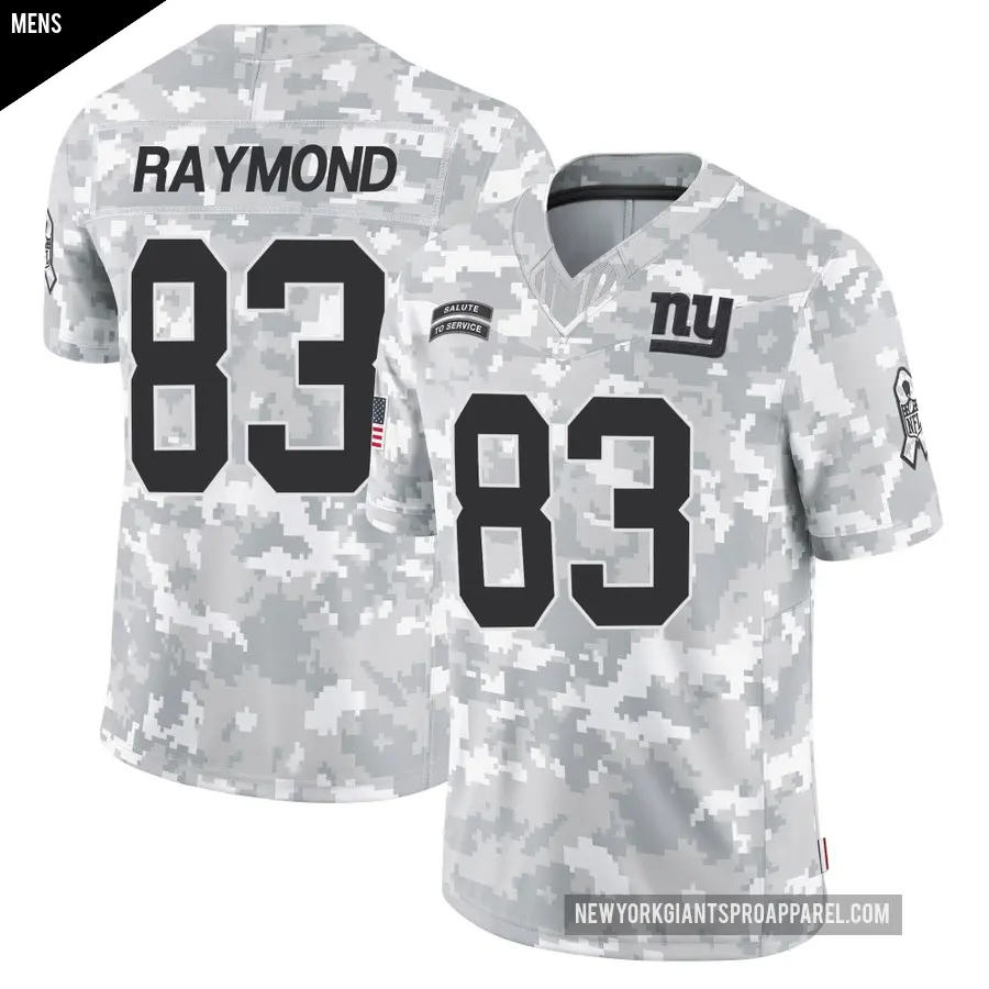 Men's New York Giants ＃83 Kalif Raymond Arctic Camo Limited 2024 Salute to Service Jersey