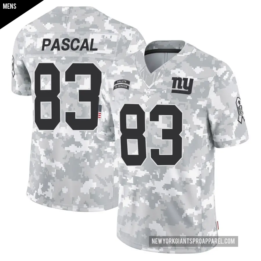 Men's New York Giants ＃83 Zach Pascal Arctic Camo Limited 2024 Salute to Service Jersey