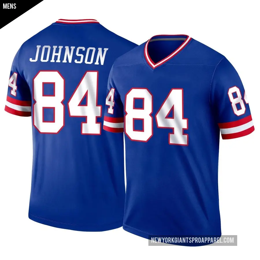 Men's New York Giants ＃84 Theo Johnson Royal Legend Classic Jersey