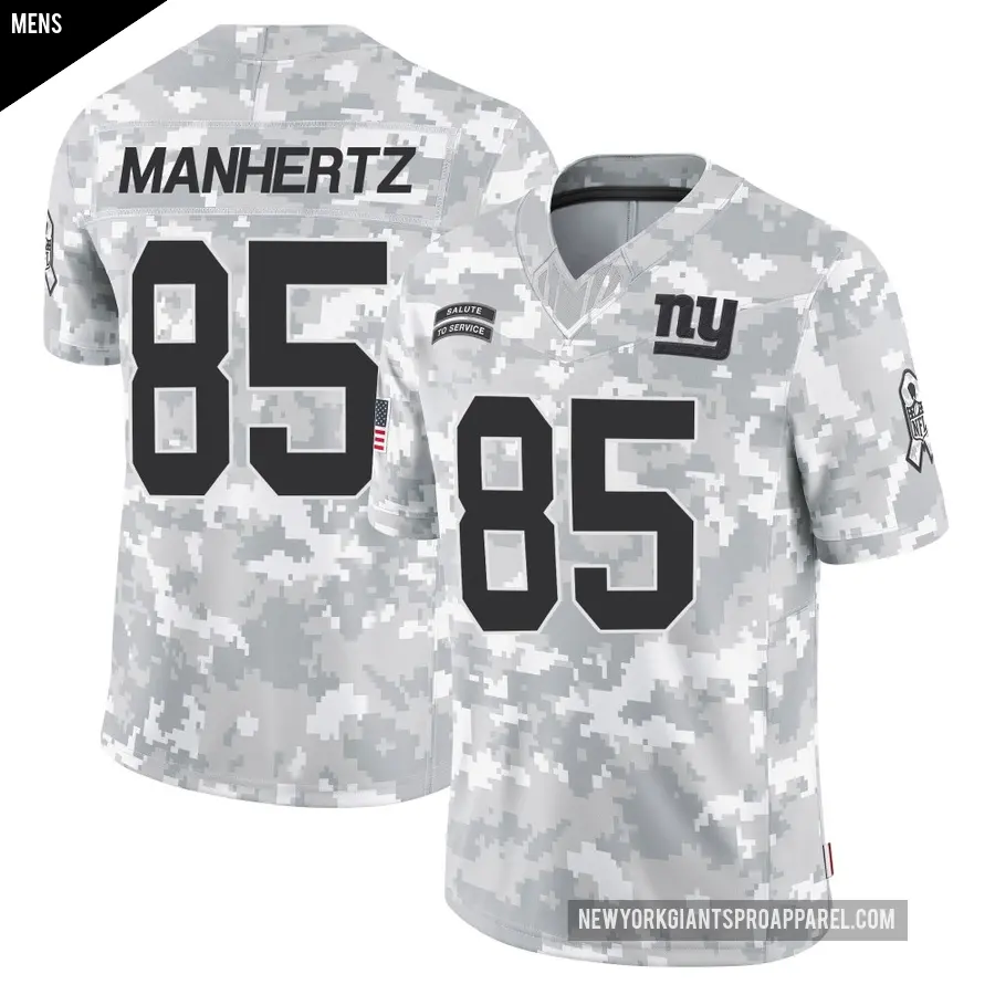 Men's New York Giants ＃85 Chris Manhertz Arctic Camo Limited 2024 Salute to Service Jersey